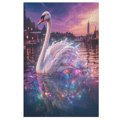 Puzzles Für Erwachsene Schwan,1000-teilige Puzzle Für Kinder Ab 12 Jahren, Holzpuzzles Für Die Heimdekoration, 78×53cm Puzzles Für Erwachsene Schwan,1000-teilige Puzzle Für Kinder Ab 12 Jahren, Holzpuzzles Für Die Heimdekoration, 78×53cm von LTTTT