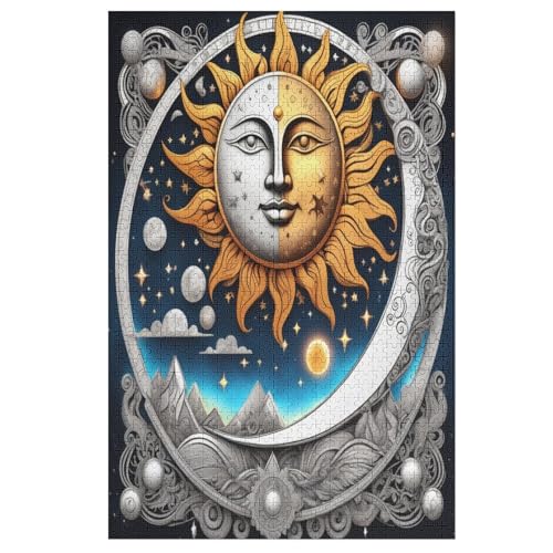 Puzzles Für Erwachsene Sonne Mond,1000-teilige Puzzle Für Kinder Ab 12 Jahren, Holzpuzzles Für Die Heimdekoration, 78×53cm Puzzles Für Erwachsene Sonne Mond,1000-teilige Puzzle Für Kinder Ab 12 Jahren, Holzpuzzles Für Die Heimdekoration, 78×53cm von LTTTT