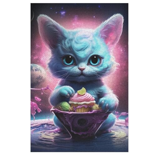 Puzzles Für Erwachsene Und Kinder, Katze -Puzzle, 1000 Teile, Kreative Holzpuzzles, Geschenke 78×53cm Puzzles Für Erwachsene Und Kinder, Katze -Puzzle, 1000 Teile, Kreative Holzpuzzles, Geschenke 78×53cm von LTTTT