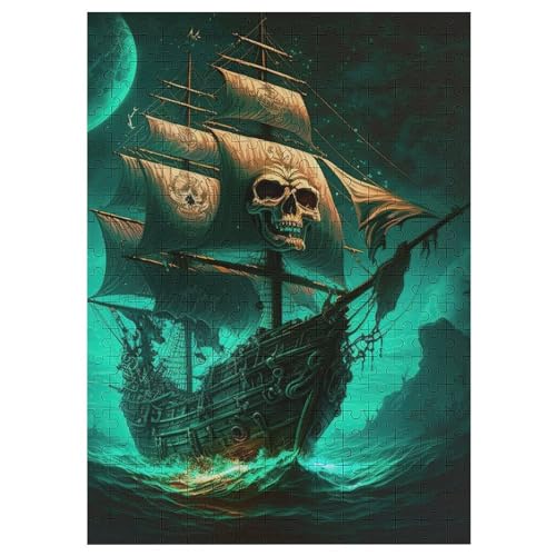 Puzzles Für Erwachsene Und Kinder, Skull Piratenschiff -Puzzle, 300 Teile, Kreative Holzpuzzles,Für Erwaschsene, Geschenke 42×30cm Puzzles Für Erwachsene Und Kinder, Skull Piratenschiff -Puzzle, 300 Teile, Kreative Holzpuzzles,Für Erwaschsene, Geschenke 42×30cm von LTTTT