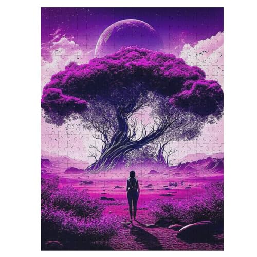 Puzzles Für Erwachsene: Kosmischer Lebensbaum, 500-teiliges Holzpuzzle Für Erwachsene Und Kinder Ab 12 Jahren. Für Erwachsene 55×41cm von LTTTT