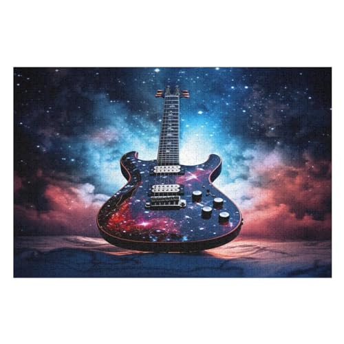 Puzzles Gitarre, 1000-teiliges Holzpuzzle Für Erwachsene Und Kinder Ab 12 Jahren. Tolles Geschenk Für Erwachsene （75×50cm） von LTTTT