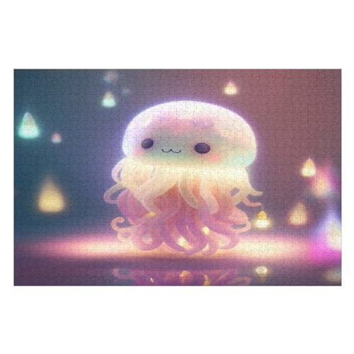 Puzzles JellyFisch, 1000 Teile, Puzzle Aus Holz Für Erwachsene Und Kinder Ab 12 Jahren, Lernspielzeug （75×50cm） von LTTTT