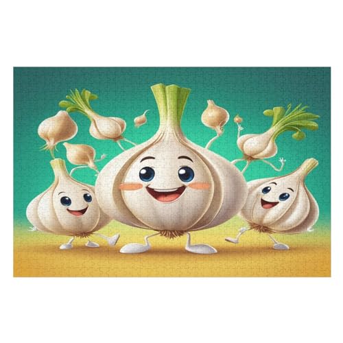 Puzzles Knoblauch, 1000 Teile, Puzzle Aus Holz Für Erwachsene Und Kinder Ab 12 Jahren, Lernspielzeug （75×50cm） von LTTTT