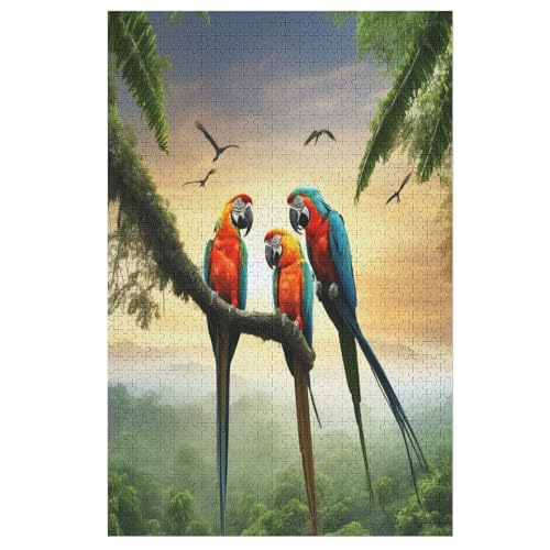 Puzzles Papagei, 1000 Teile, Puzzle Aus Holz Für Erwachsene Und Kinder Ab 12 Jahren, Lernspielzeug 78×53cm von LTTTT