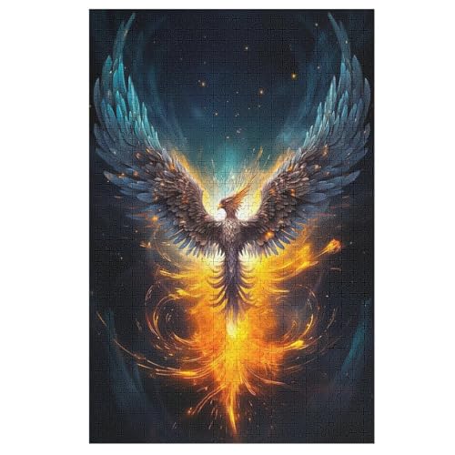 Puzzles Phönix, 1000 Teile, Puzzle Aus Holz Für Erwachsene Und Kinder Ab 12 Jahren, Lernspielzeug 78×53cm von LTTTT