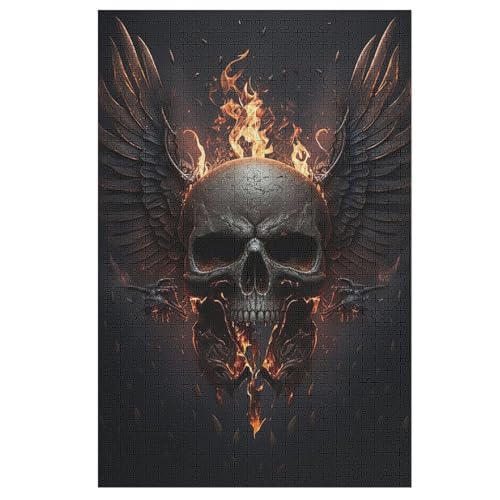Puzzles Schädel, 1000 Teile, Puzzle Aus Holz Für Erwachsene Und Kinder Ab 12 Jahren, Lernspielzeug 78×53cm Puzzles Schädel, 1000 Teile, Puzzle Aus Holz Für Erwachsene Und Kinder Ab 12 Jahren, Lernspielzeug 78×53cm von LTTTT
