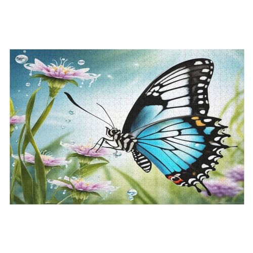 Puzzles Schmetterling, 1000 Teile, Puzzle Aus Holz Für Erwachsene Und Kinder Ab 12 Jahren, Lernspielzeug （75×50cm） von LTTTT