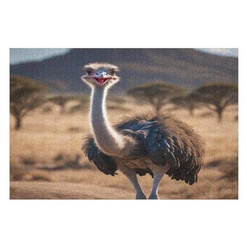 Puzzles Strauß, 1000 Teile, Puzzle Aus Holz Für Erwachsene Und Kinder Ab 12 Jahren, Lernspielzeug （75×50cm） von LTTTT