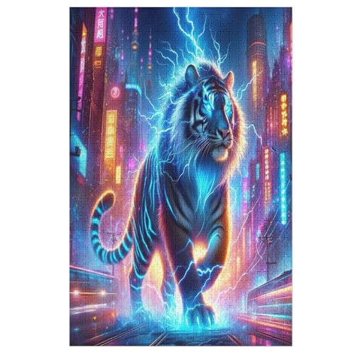 Puzzles Tiger, 1000 Teile, Puzzle Aus Holz Für Erwachsene Und Kinder Ab 12 Jahren, Lernspielzeug 78×53cm Puzzles Tiger, 1000 Teile, Puzzle Aus Holz Für Erwachsene Und Kinder Ab 12 Jahren, Lernspielzeug 78×53cm von LTTTT