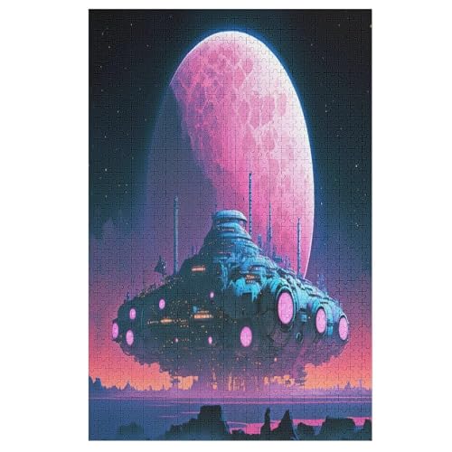 Raumschiff Puzzles 1000 Teile Erwachsener Kniffel Spaß Für Die Ganze Familie, Holzpuzzle Kinder Erwachsene, Impossible Puzzle Schwer 78×53cm von LTTTT