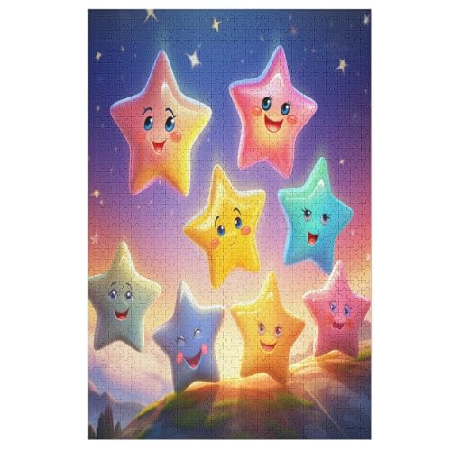 Regenbogensterne Puzzle 1000 Teile, Holzpuzzle Herausforderndes Geschicklichkeitsspiel Für Die Ganze Familie, Kinder Erwachsenenpuzzle Ab 12 Jahren 78×53cm Regenbogensterne Puzzle 1000 Teile, Holzpuzzle Herausforderndes Geschicklichkeitsspiel Für Die Ganze Familie, Kinder Erwachsenenpuzzle Ab 12 Jahren 78×53cm von LTTTT
