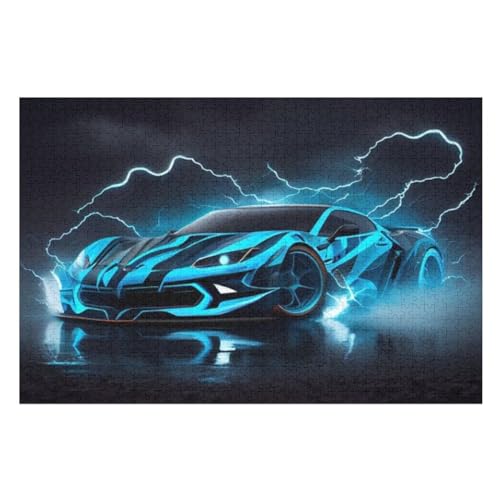 Rennen Car Puzzles 1000 Teile Erwachsener Kniffel Spaß Für Die Ganze Familie, Holzpuzzle Kinder Erwachsene, Impossible Puzzle Schwer （75×50cm） von LTTTT