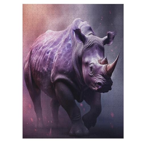 Rhinozeros 500 Teile Premium-Puzzles Für Erwachsene Kinder- Holzpuzzles Spaß Und Lernspiele - Perfekte Puzzle-Geschenke 55×41cm Rhinozeros 500 Teile Premium-Puzzles Für Erwachsene Kinder- Holzpuzzles Spaß Und Lernspiele - Perfekte Puzzle-Geschenke 55×41cm von LTTTT