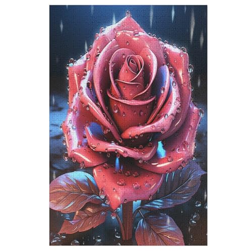 Rose Holzpuzzle 1000 Teile, Knobelspiele Für Erwachsene, Teenager, Puzzles Unmögliche - Kinder Puzzle Zimmer Deko 78×53cm Rose Holzpuzzle 1000 Teile, Knobelspiele Für Erwachsene, Teenager, Puzzles Unmögliche - Kinder Puzzle Zimmer Deko 78×53cm von LTTTT