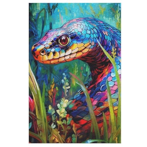 Schlange Holzpuzzle - 1000 Teiliges Jigsaw Knobelspiel - Puzzle Für Erwachsene & Kinder - Outdoor & Reisespielzeug 78×53cm Schlange Holzpuzzle - 1000 Teiliges Jigsaw Knobelspiel - Puzzle Für Erwachsene & Kinder - Outdoor & Reisespielzeug 78×53cm von LTTTT