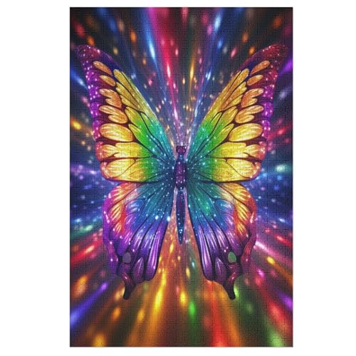 Schmetterling 1000 Teile Puzzles Für Erwachsene, Impossible Puzzle, Geschicklichkeitsspiel Für Die Ganze Familie, Kinder Holzpuzzle 78×53cm von LTTTT