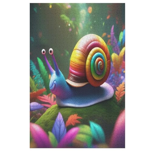 Schnecke Puzzle 1000 Teile, Holzpuzzle Herausforderndes Geschicklichkeitsspiel Für Die Ganze Familie, Kinder Erwachsenenpuzzle Ab 12 Jahren 78×53cm von LTTTT