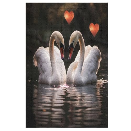 Schwan 1000 Teile Puzzles Für Erwachsene Holzpuzzle Familienpuzzlespiel Stressabbau-Puzzle Für Kinder Ab 12 Jahren 78×53cm Schwan 1000 Teile Puzzles Für Erwachsene Holzpuzzle Familienpuzzlespiel Stressabbau-Puzzle Für Kinder Ab 12 Jahren 78×53cm von LTTTT