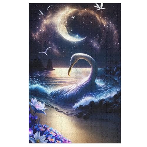 Schwan Beautifull Holzpuzzle Erwachsene - 1000 Teiliges Jigsaw Knobelspiel - Puzzle Für Erwachsene & Kinder - Outdoor & Reisespielzeug 78×53cm Schwan Beautifull Holzpuzzle Erwachsene - 1000 Teiliges Jigsaw Knobelspiel - Puzzle Für Erwachsene & Kinder - Outdoor & Reisespielzeug 78×53cm von LTTTT