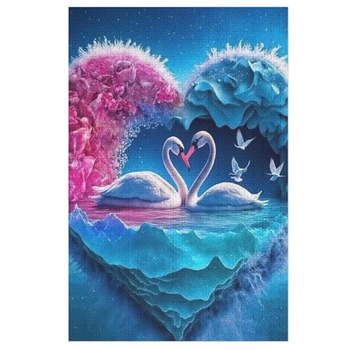 Schwan-Puzzlespiel Aus Holz, 1000 Puzzleteile, Puzzle Für Teenager Und Erwachsene, Kreatives Spielzeug, Puzzles, 78×53cm Schwan-Puzzlespiel Aus Holz, 1000 Puzzleteile, Puzzle Für Teenager Und Erwachsene, Kreatives Spielzeug, Puzzles, 78×53cm von LTTTT