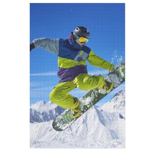 Snowboard -Puzzle, 1000 Teile,Holzpuzzle Für Erwachsene Kinder, Lustiges Spielzeug, Denkspiel, Bildungsspiel, 78×53cm Snowboard -Puzzle, 1000 Teile,Holzpuzzle Für Erwachsene Kinder, Lustiges Spielzeug, Denkspiel, Bildungsspiel, 78×53cm von LTTTT
