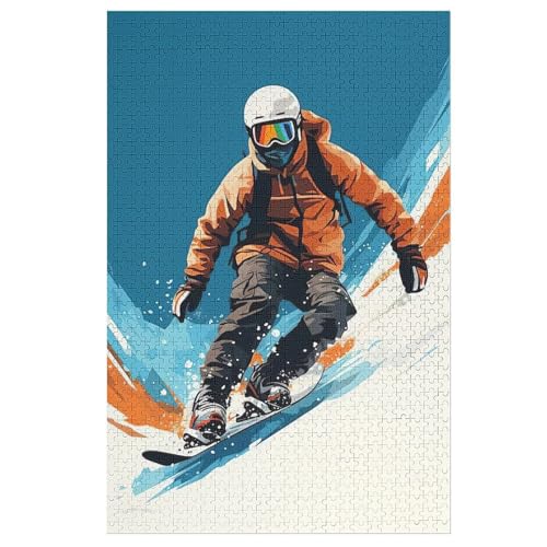 Snowboard -Puzzle, 1000 Teile,Holzpuzzle Für Erwachsene Kinder, Lustiges Spielzeug, Denkspiel, Bildungsspiel, 78×53cm Snowboard -Puzzle, 1000 Teile,Holzpuzzle Für Erwachsene Kinder, Lustiges Spielzeug, Denkspiel, Bildungsspiel, 78×53cm von LTTTT