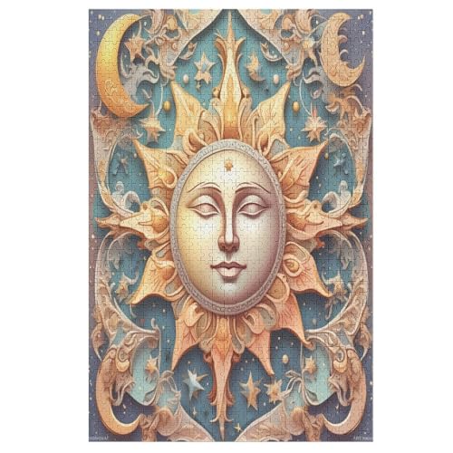 Sonne Mond Puzzle Für Erwachsene,1000-teiliges Puzzles, Für Kinder,Holzpuzzle,Lernspielzeug, 78×53cm Sonne Mond Puzzle Für Erwachsene,1000-teiliges Puzzles, Für Kinder,Holzpuzzle,Lernspielzeug, 78×53cm von LTTTT