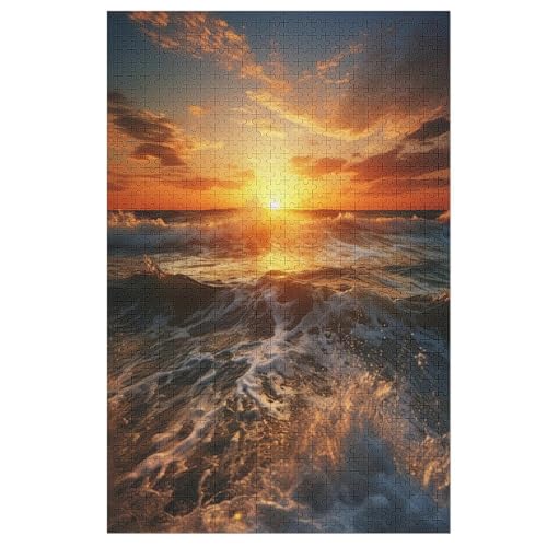 Sonnenuntergang Holzpuzzle 1000 Teile Klassische Puzzles Erwachsene Kinder Puzzle DIY Kit Holzspielzeug Einzigartiges Geschenk 78×53cm Sonnenuntergang Holzpuzzle 1000 Teile Klassische Puzzles Erwachsene Kinder Puzzle DIY Kit Holzspielzeug Einzigartiges Geschenk 78×53cm von LTTTT