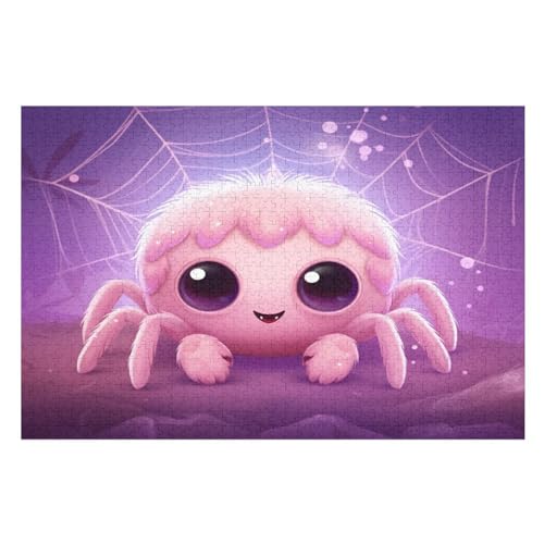 Spinne Holzpuzzle 1000 Teile Klassische Puzzles Erwachsene Kinder Puzzle DIY Kit Holzspielzeug Einzigartiges Geschenk （75×50cm） von LTTTT
