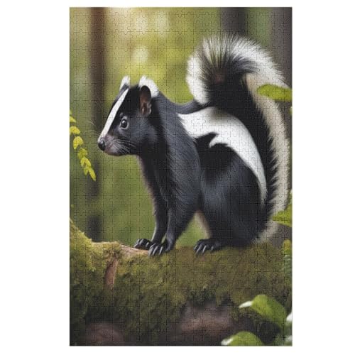 Stinktier 1000 Teile Puzzles Für Erwachsene, Impossible Puzzle, Geschicklichkeitsspiel Für Die Ganze Familie, Kinder Holzpuzzle 78×53cm Stinktier 1000 Teile Puzzles Für Erwachsene, Impossible Puzzle, Geschicklichkeitsspiel Für Die Ganze Familie, Kinder Holzpuzzle 78×53cm von LTTTT