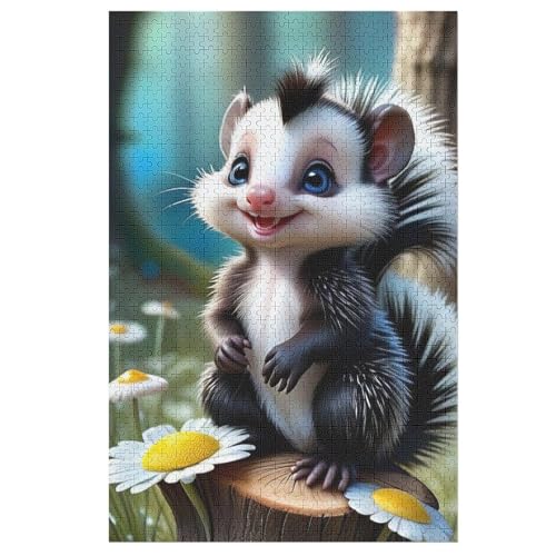 Stinktier Holzpuzzle 1000 Teile, Knobelspiele Für Erwachsene, Teenager, Puzzles Unmögliche - Kinder Puzzle Zimmer Deko 78×53cm Stinktier Holzpuzzle 1000 Teile, Knobelspiele Für Erwachsene, Teenager, Puzzles Unmögliche - Kinder Puzzle Zimmer Deko 78×53cm von LTTTT