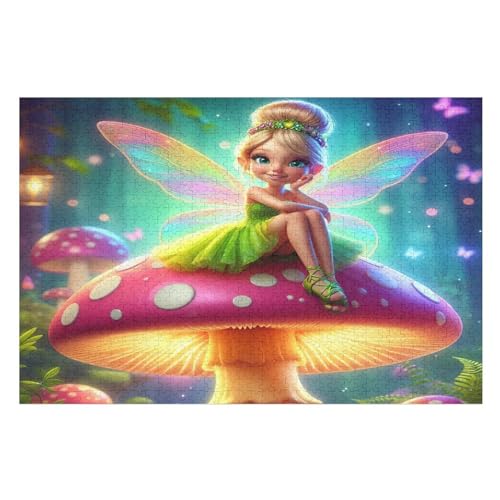 Süße Elfe Holzpuzzle - Puzzle Für Erwachsene, 1000-teilige Puzzles Für Teenager Und Kinder, Herausfordernde Spiele （75×50cm） von LTTTT