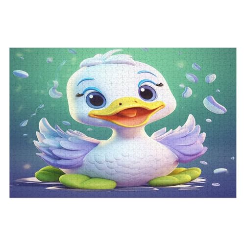 Süße Ente Puzzles 1000 Teile Erwachsener Kniffel Spaß Für Die Ganze Familie, Holzpuzzle Kinder Erwachsene, Impossible Puzzle Schwer （75×50cm） von LTTTT