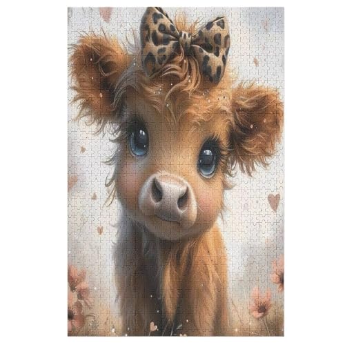 Süße Kuh Holzpuzzle Für Erwachsene Teenager Stress Abbauen Familien-Puzzlespiel Poster 1000-teiliges Puzzle Kinder Lernspiel 78×53cm Süße Kuh Holzpuzzle Für Erwachsene Teenager Stress Abbauen Familien-Puzzlespiel Poster 1000-teiliges Puzzle Kinder Lernspiel 78×53cm von LTTTT
