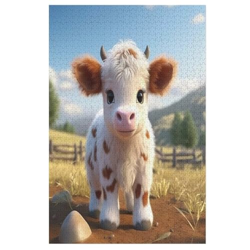 Süße Kuh Puzzle 1000 Teile, Holzpuzzle Für Erwachsene Kinder, Impossible Puzzles, Geschicklichkeitsspiel Für Die Ganze Familie 78×53cm Süße Kuh Puzzle 1000 Teile, Holzpuzzle Für Erwachsene Kinder, Impossible Puzzles, Geschicklichkeitsspiel Für Die Ganze Familie 78×53cm von LTTTT