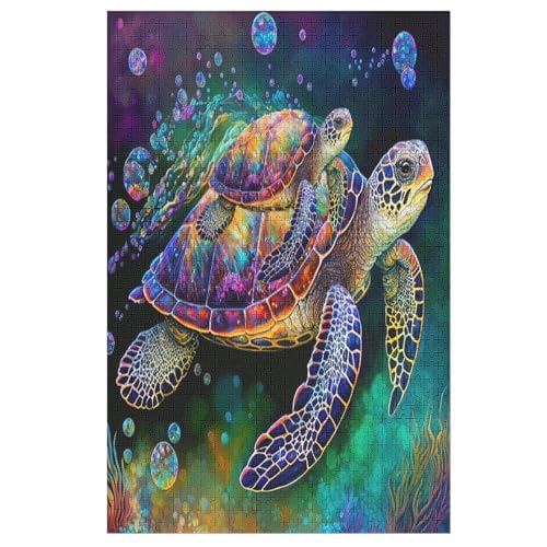Süße Schildkröte 1000 Teile Puzzles Für Erwachsene,Holzpuzzle - Verringerter Druck Schwieriges Unmögliche Puzzle Für 12+ Kinder 78×53cm Süße Schildkröte 1000 Teile Puzzles Für Erwachsene,Holzpuzzle - Verringerter Druck Schwieriges Unmögliche Puzzle Für 12+ Kinder 78×53cm von LTTTT