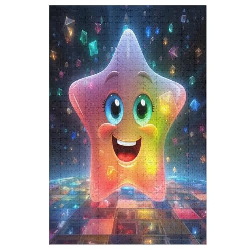 Süße Sterne Holzpuzzle - 1000 Teiliges Jigsaw Knobelspiel - Puzzle Für Erwachsene & Kinder - Outdoor & Reisespielzeug 78×53cm Süße Sterne Holzpuzzle - 1000 Teiliges Jigsaw Knobelspiel - Puzzle Für Erwachsene & Kinder - Outdoor & Reisespielzeug 78×53cm von LTTTT