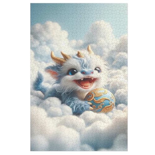 Süßer Drache Puzzle 1000 Teile, Holzpuzzle Für Erwachsene Kinder, Impossible Puzzles, Geschicklichkeitsspiel Für Die Ganze Familie 78×53cm Süßer Drache Puzzle 1000 Teile, Holzpuzzle Für Erwachsene Kinder, Impossible Puzzles, Geschicklichkeitsspiel Für Die Ganze Familie 78×53cm von LTTTT
