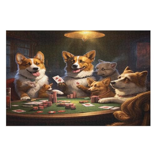 Süßer Hund 1000 Teile Premium-Puzzles Für Erwachsene Kinder- Holzpuzzles Spaß Und Lernspiele - Perfekte Puzzle-Geschenke （75×50cm） von LTTTT