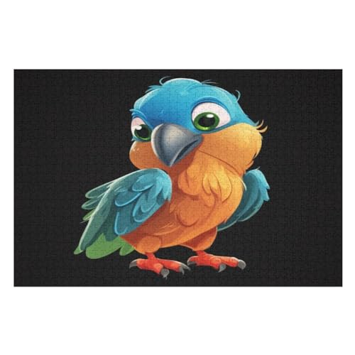 Süßer Vogel Holzpuzzle 1000 Teile, Knobelspiele Für Erwachsene, Teenager, Puzzles Unmögliche - Kinder Puzzle Zimmer Deko （75×50cm） von LTTTT