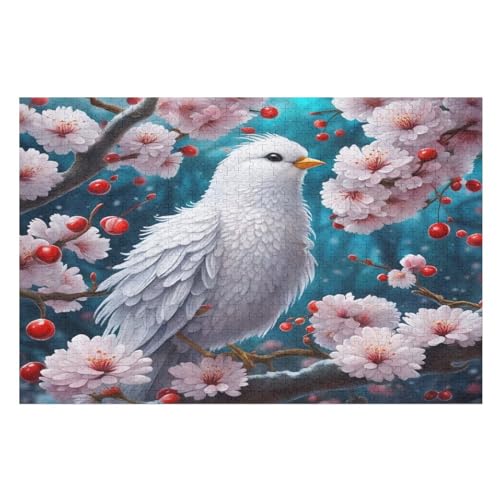Süßer Vogel Puzzle Für Erwachsene,1000-teiliges Puzzles, Für Kinder,Holzpuzzle,Lernspielzeug, （75×50cm） von LTTTT