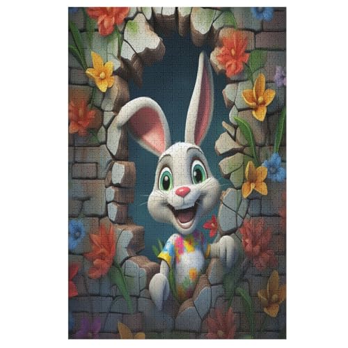 Süßes Kaninchen 1000 Teile Puzzles Für Erwachsene, Impossible Puzzle, Geschicklichkeitsspiel Für Die Ganze Familie, Kinder Holzpuzzle 78×53cm Süßes Kaninchen 1000 Teile Puzzles Für Erwachsene, Impossible Puzzle, Geschicklichkeitsspiel Für Die Ganze Familie, Kinder Holzpuzzle 78×53cm von LTTTT