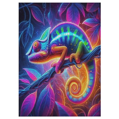 Tierisches Chamäleon 300 Teile Premium-Puzzles Für Erwachsene Kinder- Holzpuzzles Spaß Und Lernspiele - Perfekte Puzzle-Geschenke 42×30cm Tierisches Chamäleon 300 Teile Premium-Puzzles Für Erwachsene Kinder- Holzpuzzles Spaß Und Lernspiele - Perfekte Puzzle-Geschenke 42×30cm von LTTTT