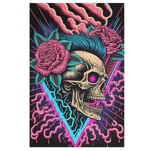 Totenkopf -Puzzle, 1000 Teile,Holzpuzzle Für Erwachsene Kinder, Lustiges Spielzeug, Denkspiel, Bildungsspiel, 78×53cm Totenkopf -Puzzle, 1000 Teile,Holzpuzzle Für Erwachsene Kinder, Lustiges Spielzeug, Denkspiel, Bildungsspiel, 78×53cm von LTTTT