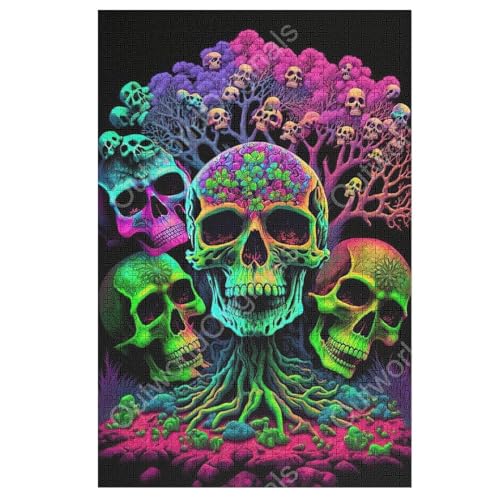 Totenkopf-Puzzlespiel Aus Holz, 1000 Puzzleteile, Puzzle Für Teenager Und Erwachsene, Kreatives Spielzeug, Puzzles, 78×53cm Totenkopf-Puzzlespiel Aus Holz, 1000 Puzzleteile, Puzzle Für Teenager Und Erwachsene, Kreatives Spielzeug, Puzzles, 78×53cm von LTTTT