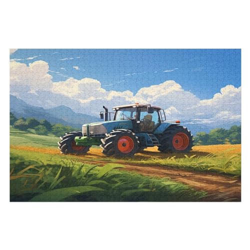 Traktor Puzzles 1000 Teile Erwachsener Kniffel Spaß Für Die Ganze Familie, Holzpuzzle Kinder Erwachsene, Impossible Puzzle Schwer （75×50cm） von LTTTT