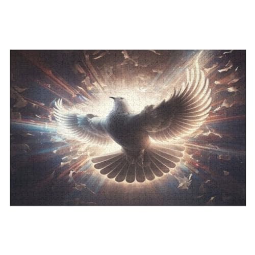 Vogel Puzzle 1000 Teile, Holzpuzzle Für Erwachsene Kinder, Impossible Puzzles, GesKükenlichkeitsspiel Für Die Ganze Familie （75×50cm） von LTTTT