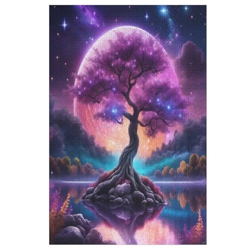 Weltenbaum Holzpuzzle 1000 Teile Klassische Puzzles Erwachsene Kinder Puzzle DIY Kit Holzspielzeug Einzigartiges Geschenk 78×53cm von LTTTT