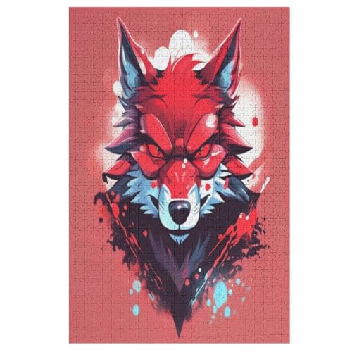 Wolf -Puzzle, 1000 Teile,Holzpuzzle Für Erwachsene Kinder, Lustiges Spielzeug, Denkspiel, Bildungsspiel, 78×53cm Wolf -Puzzle, 1000 Teile,Holzpuzzle Für Erwachsene Kinder, Lustiges Spielzeug, Denkspiel, Bildungsspiel, 78×53cm von LTTTT